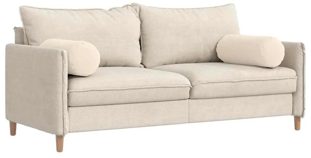 vidaXL Μαξιλάρια Στήριγμα 2 pcs Μπεζ Ø 25 x 70 cm Ύφασμα Μικροΐνας