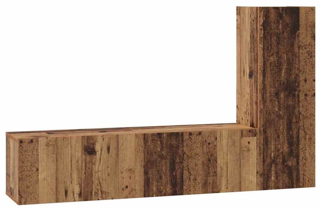 vidaXL Σετ επίπλου τηλεόρασης 3 pcs Παλαιό ξύλο 150.5 x 30 x 90 εκ.