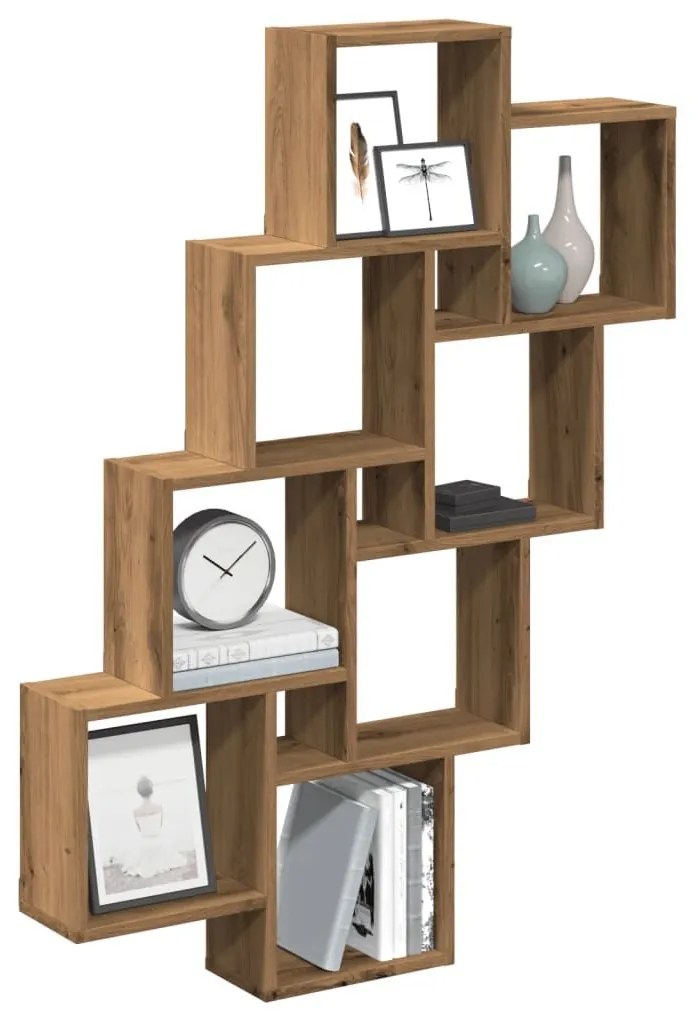 Ράφι κύβος τοίχου Artisan Oak 90x15x119,5cm Κατασκευασμένο ξύλο - Καφέ