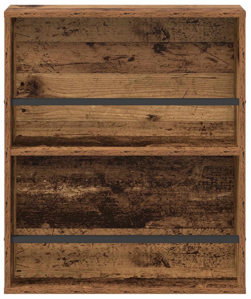 vidaXL Ράφι Περιοδικών με ράφι 2 pcs Παλιό ξύλο 60 x 12 x 70 εκ