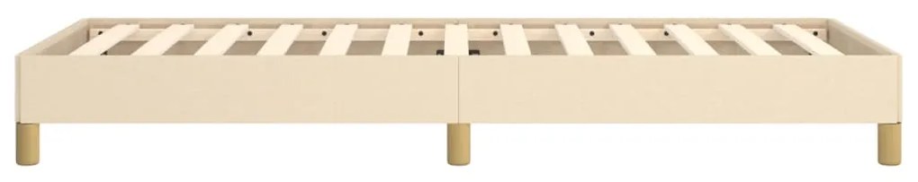 vidaXL Πλαίσιο κρεβατιού χωρίς στρώμα Κρέμα 80x200 cm Ύφασμα