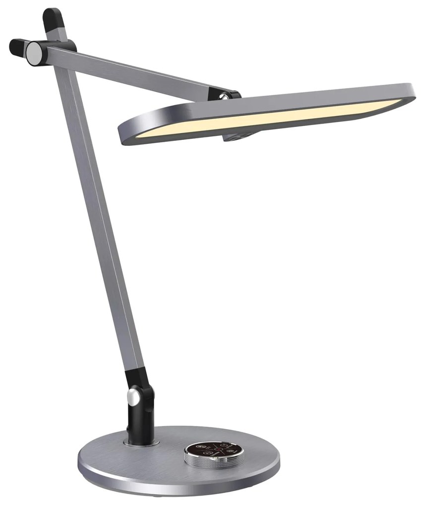 DESK LAMP LED BLAIN PRO  ABS BASE AND ALUMINUM ARMS IN GREY 57,5x53Hcm.