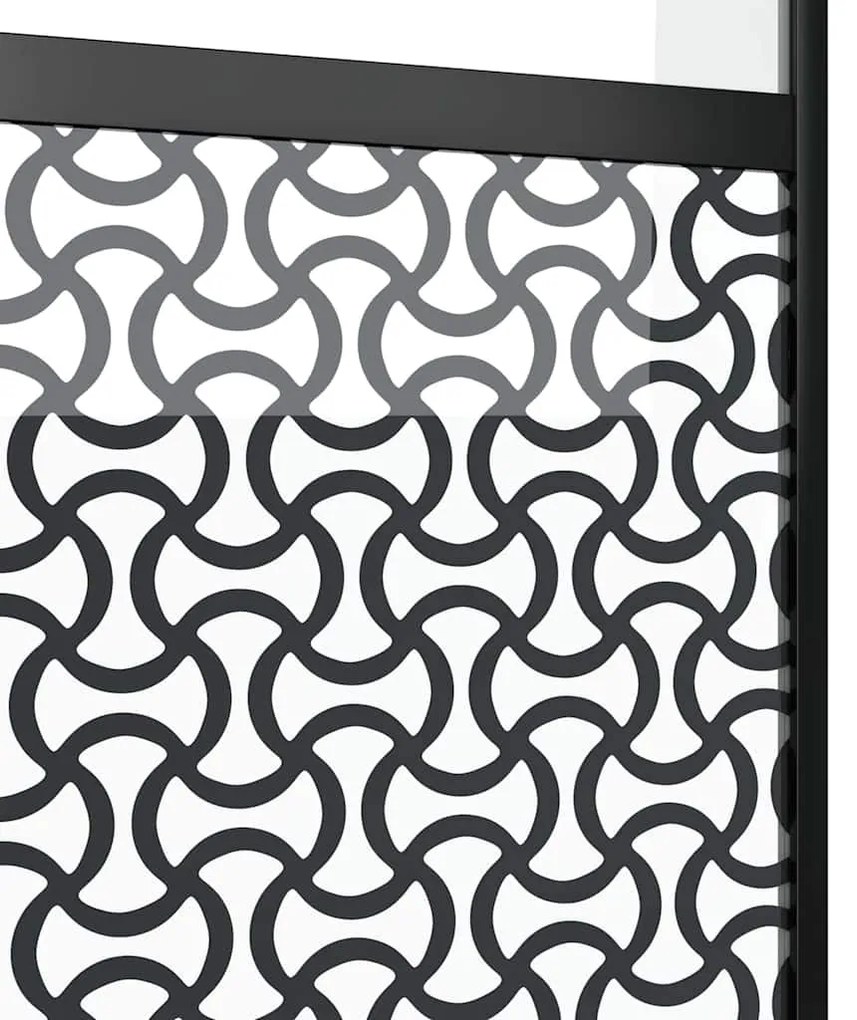 vidaXL Γυάλινη πόρτα Μαύρο 90 x 2 x 205 εκ. Αλουμίνιο