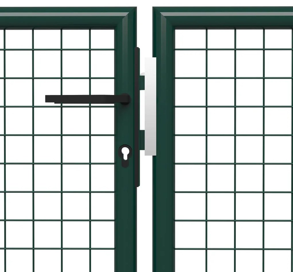 vidaXL Πόρτα Κήπου Πράσινη 400x150 εκ. από Ατσάλι