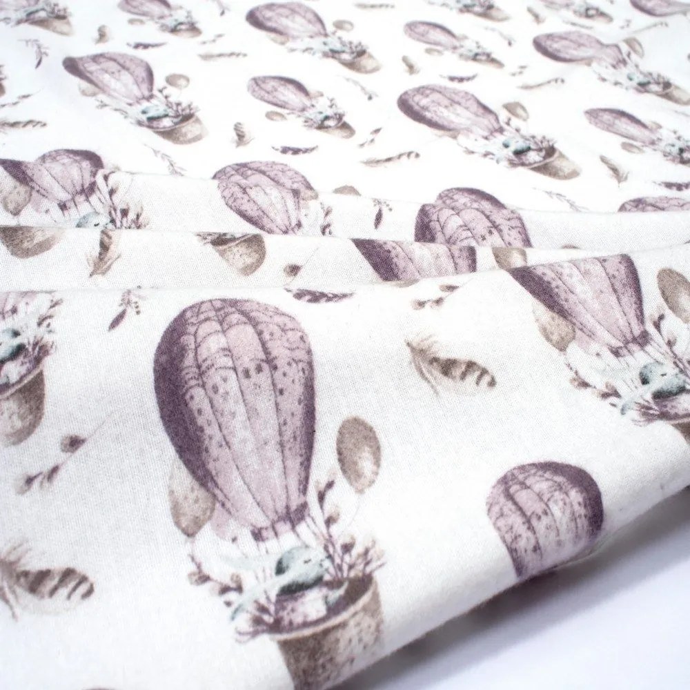 Σεντόνι Βρεφικό Hot Air Balloon 78 Lilac DimCol Λίκνου 80x110cm 100% Cotton Flannel