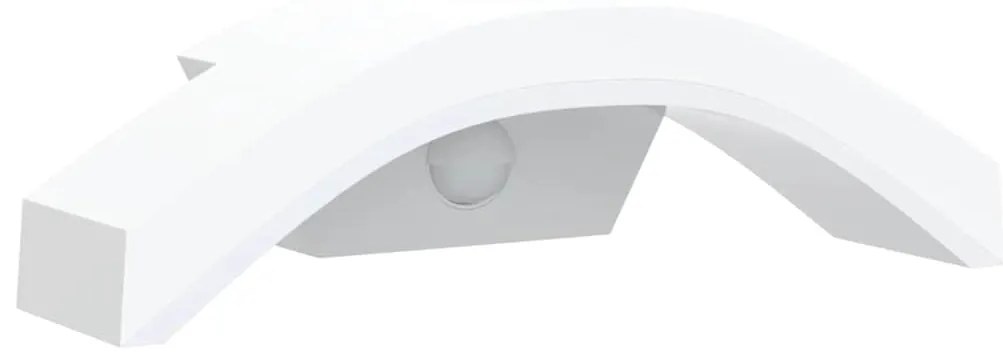 vidaXL Φωτιστικό Τοίχου Εξ. Χώρου LED με Αισθητήρα Λευκό Χυτό Αλουμ.