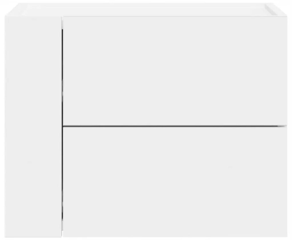 vidaXL Κομοδίνα Επιτοίχια 2 τεμ. Λευκά 45x30x35 εκ.