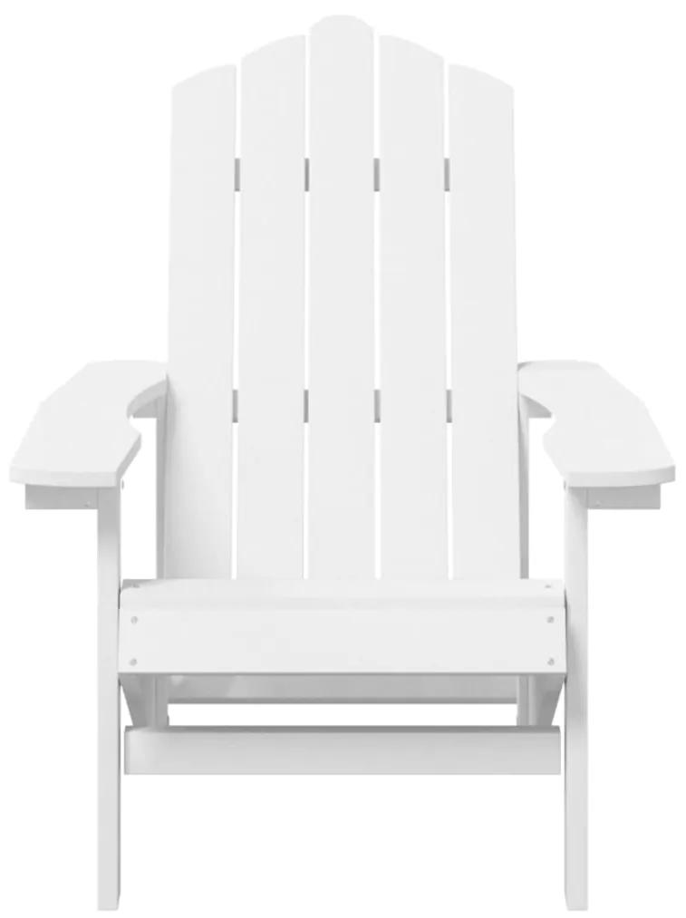 vidaXL Καρέκλες Κήπου Adirondack 2 τεμ. Λευκές από HDPE