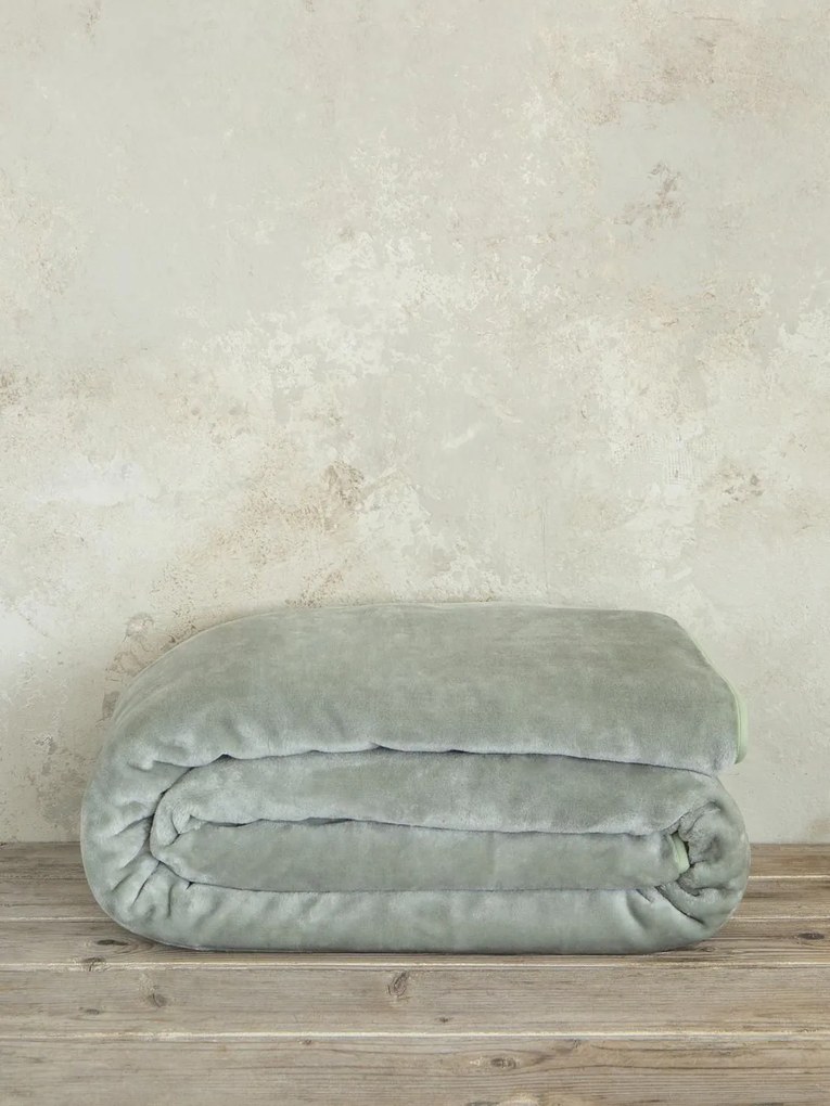 ΥΠΕΡΔΙΠΛΗ ΚΟΥΒΕΡΤΑ 220x240cm NIMA - COPERTA SAGE GREEN