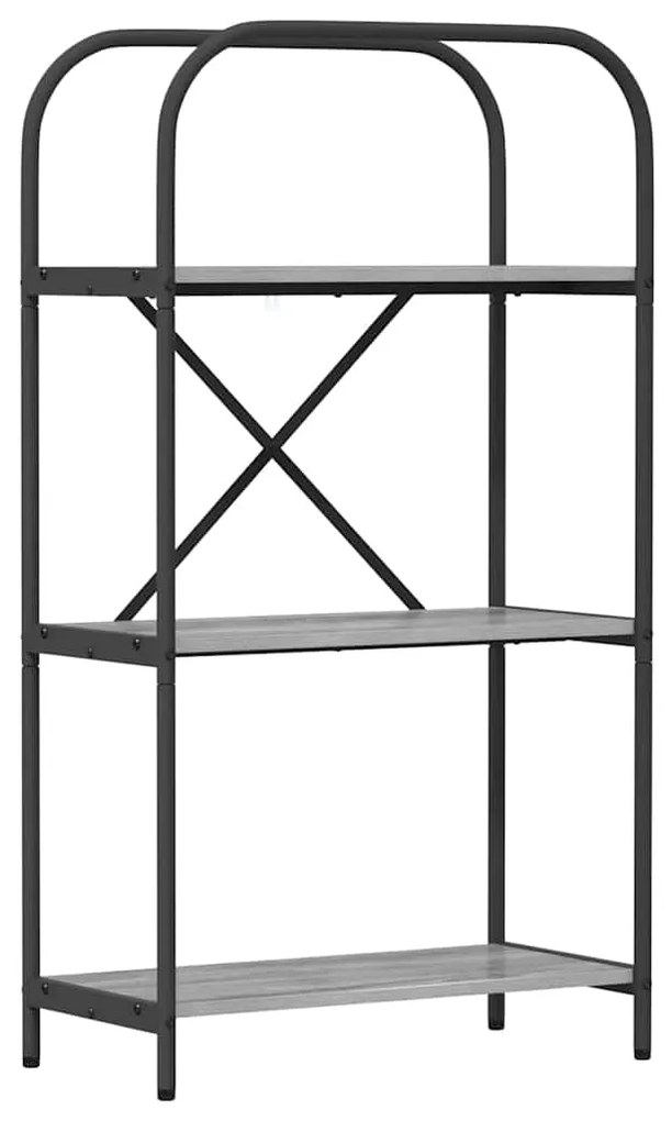 vidaXL Ράφι Βιβλίων Γκρι sonoma 60 x 30 x 109 εκ Επεξεργασμένο ξύλο