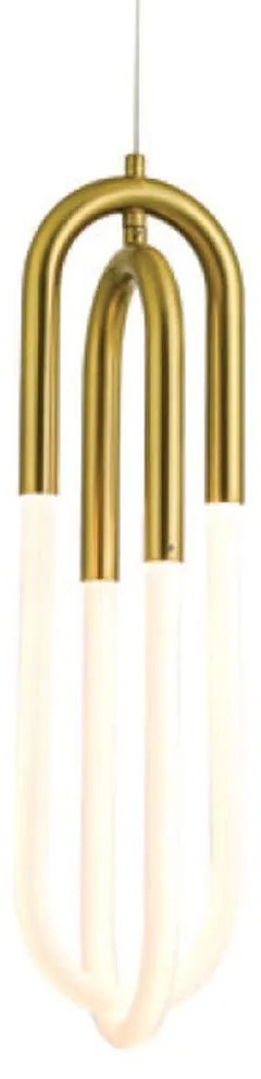 Φωτιστικό Οροφής Venus ZM33LEDP15BR 16W Led 15x15x230cm Brass Aca Metal
