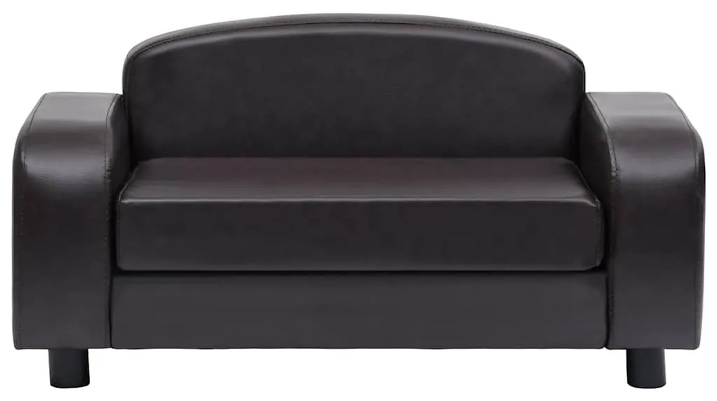 vidaXL Καναπές-Κρεβάτι Σκύλου Καφέ 80x50x40 εκ. από Συνθετικό Δέρμα