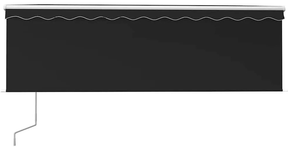 vidaXL Τέντα Συρόμενη Αυτόματη με Σκίαστρο Ανθρακί 4 x 3 μ.
