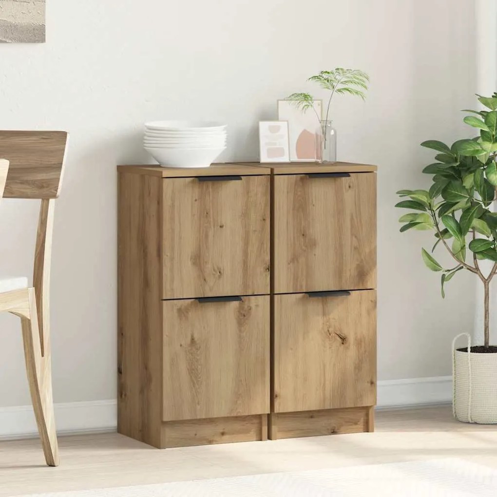 vidaXL Sideboards 2 τεμάχια Artisan Oak 30x30x70cm Κατασκευασμένο ξύλο