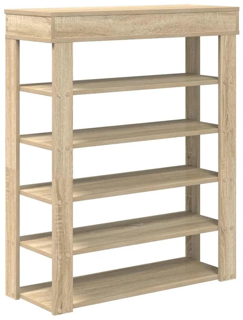 vidaXL Ράφι παπουτσιών  Sonoma Oak 80x30x98 cm Κατασκευασμένο ξύλο