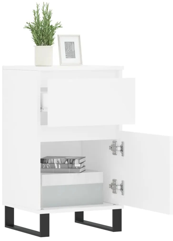 vidaXL Συρταριέρα Λευκή 40 x 35 x 70 εκ. από Επεξεργασμένο Ξύλο