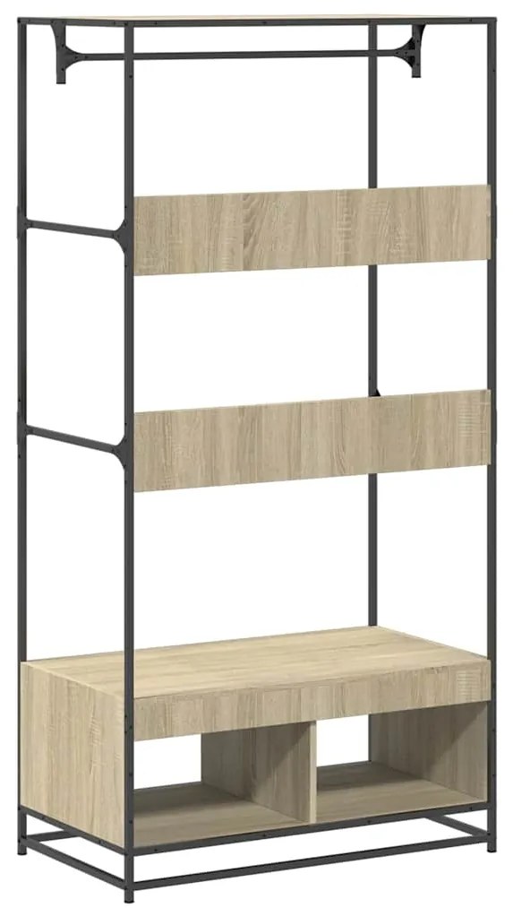 Ντουλάπα Sonoma Δρυς 90x50x180 εκ. από Επεξεργασμένο Ξύλο 849295