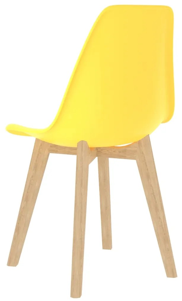 vidaXL Καρέκλες Τραπεζαρίας 4 τεμ. Κίτρινες Πλαστικές