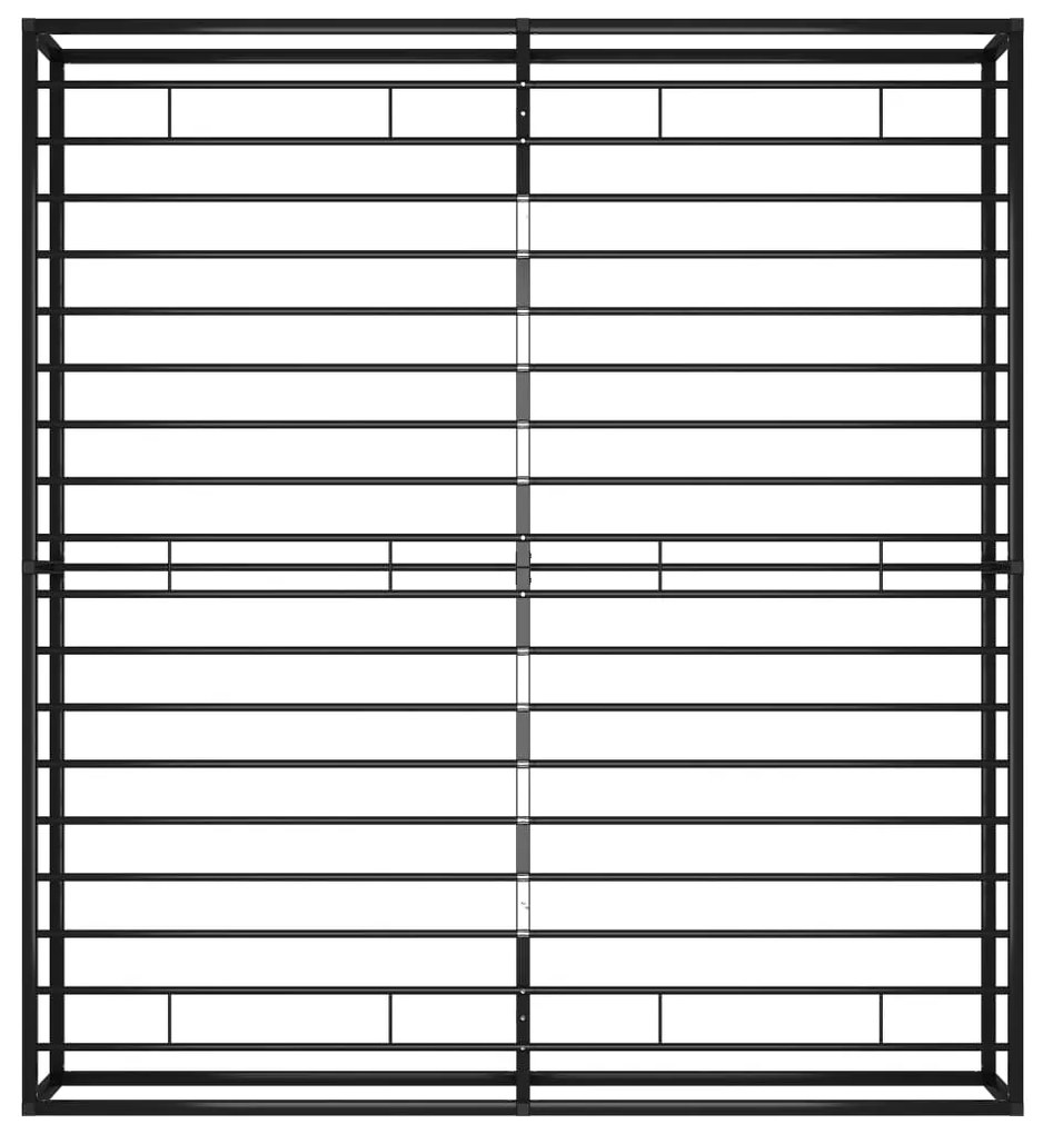vidaXL Πλαίσιο Κρεβατιού Μαύρο 160 x 200 εκ. Μεταλλικό