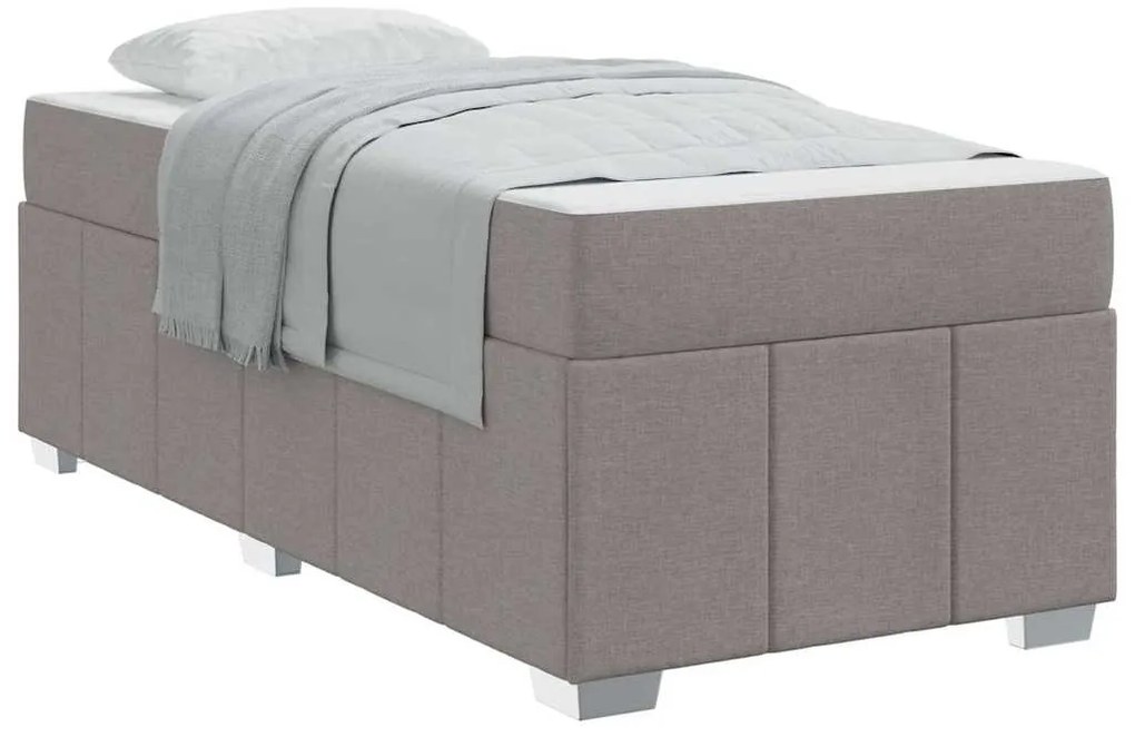 vidaXL Σκελετός Κρεβατιού Taupe 100 x 200 cm ύφασμα