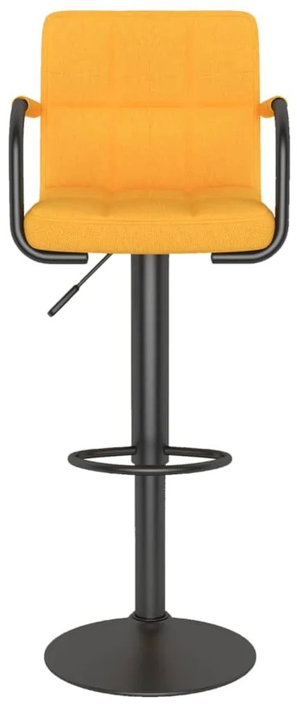 vidaXL Σκαμπό Μπαρ Κίτρινο Μουσταρδί Υφασμάτινο