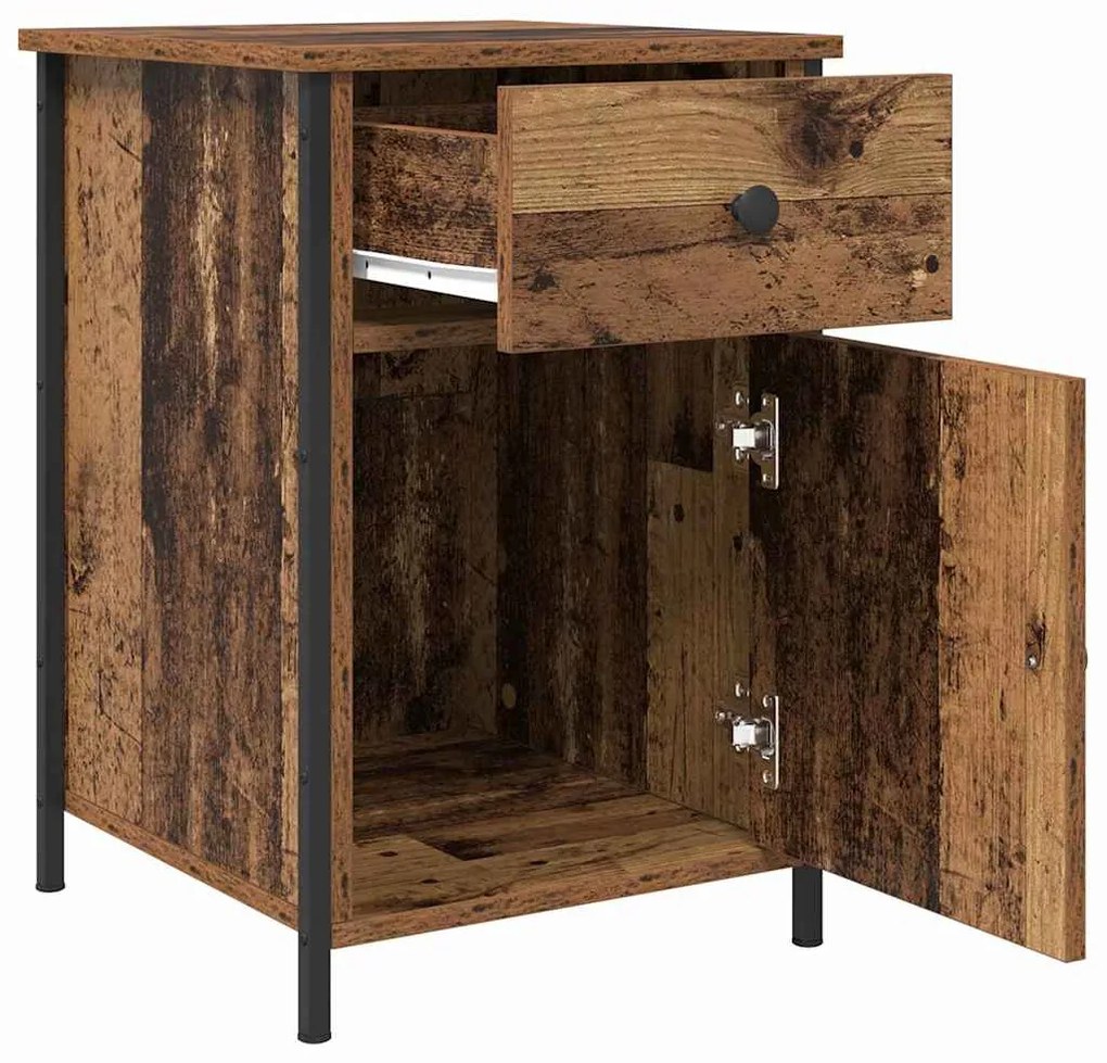 vidaXL Κομοδίνο 2 pcs Παλαιό ξύλο 40 x 42 x 60 εκ. Επεξεργασμένο ξύλο