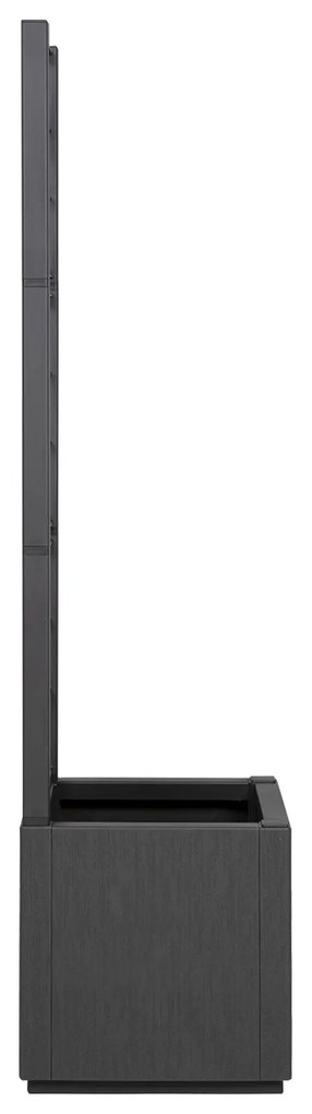 vidaXL Σκούρα Γκρι Γλάστρα Κήπου με Πλέγμα - 36x36x140 εκ