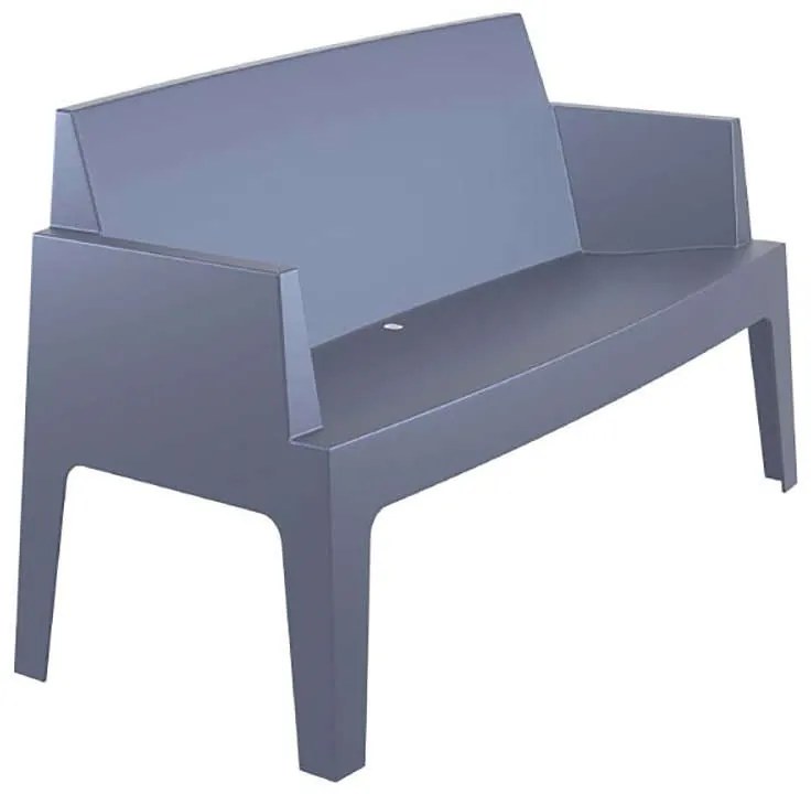 BOX DARK GREY KANAΠEΣ ΠΟΛ/ΝΙΟΥ SIESTA 138Χ62Χ80εκ.