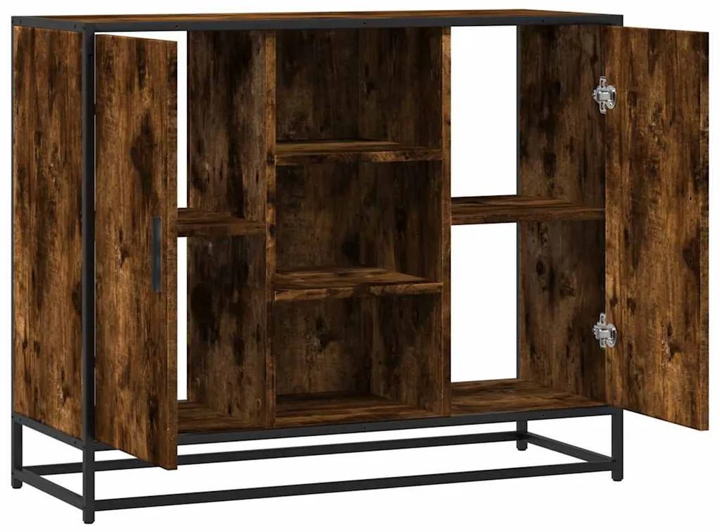 vidaXL Sideboard Καπνιστή δρυς 92x35x76 cm Κατασκευασμένο ξύλο