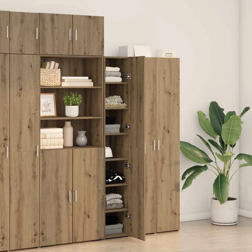 vidaXL Υψηλό ντουλάπι Καρυδιά 30x42.5x185 εκ. Επεξεργασμένο Ξύλο