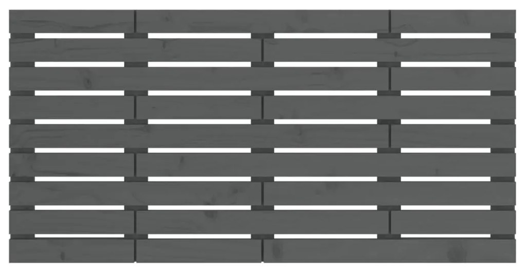 vidaXL Κεφαλάρι Τοίχου Γκρι 156x3x63 εκ. από Μασίφ Ξύλο Πεύκου