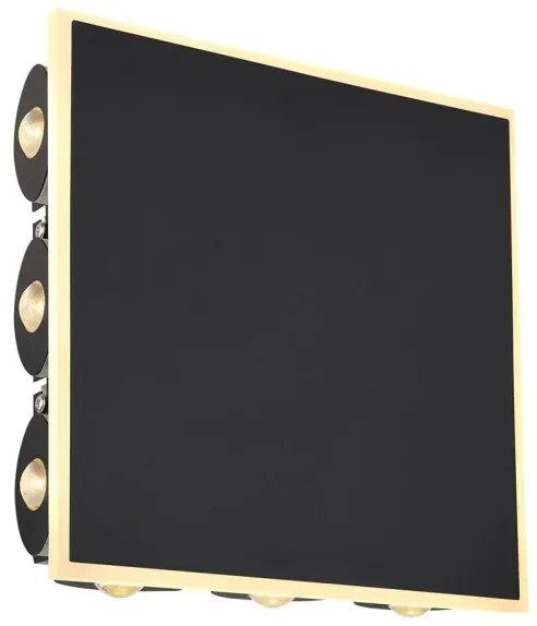 Απλίκα Φωτιστικό Τοίχου LED 12W Μαύρο 22x22 Saidy 78408-12 Globo Lighting-78408-12-Μαύρο 78408-12