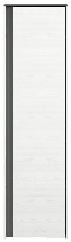 Ντουλάπα Madison M105, Λευκό πεύκο, Ανθρακί, 198x54x34cm, 37 kg, Πόρτες ντουλάπας: Με μεντεσέδες, Αριθμός ραφιών: 2, Αριθμός ραφιών: 2 | Epipla1.gr