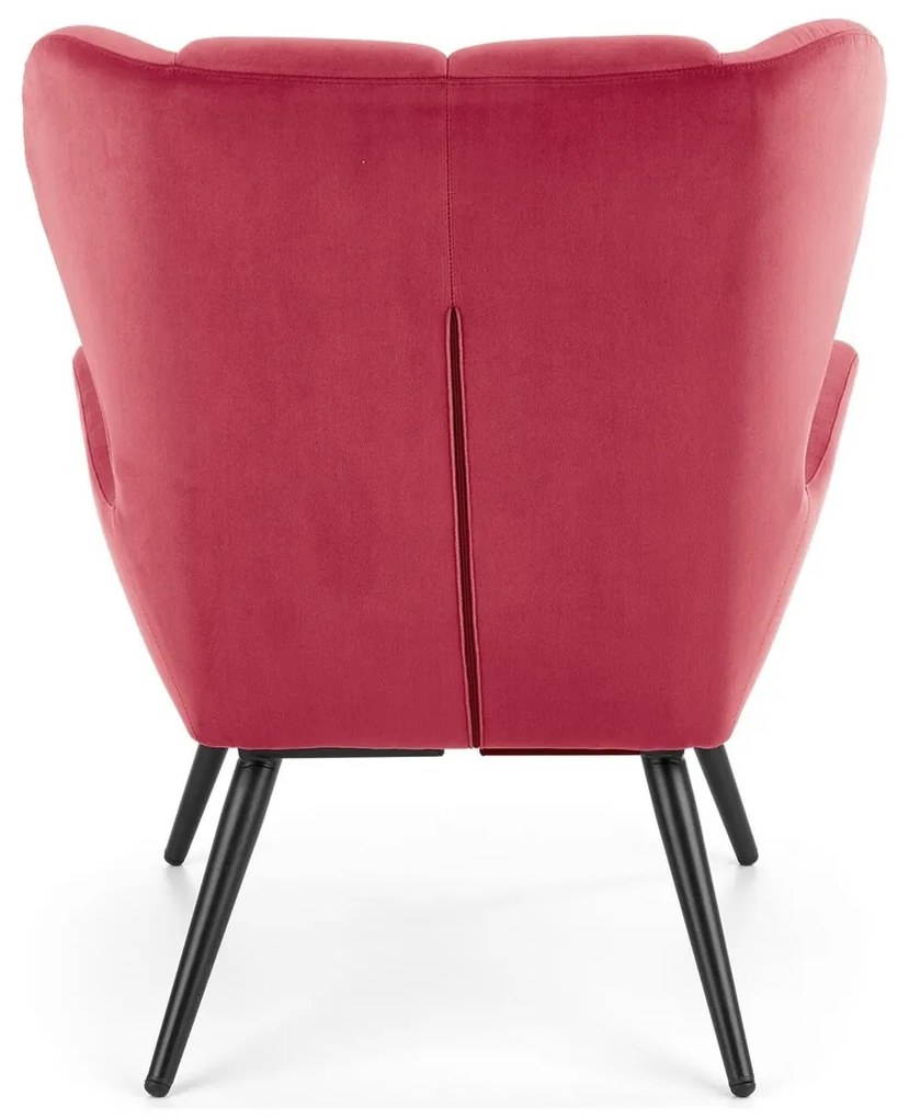 Πολυθρόνα Houston 1079, Κόκκινο, 91x75x86cm, 15 kg, Ταπισερί, Πόδια: Ξύλο | Epipla1.gr