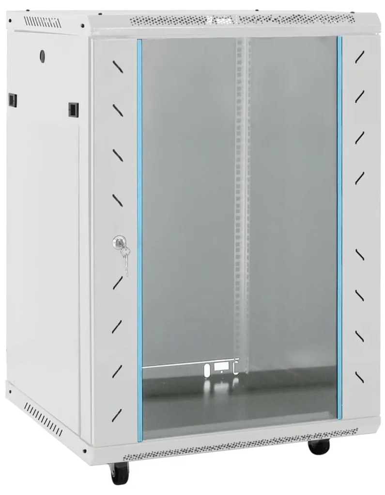 vidaXL Καμπίνα Δικτύου 15U 19" IP20 Γκρι 60x45x86 εκ.