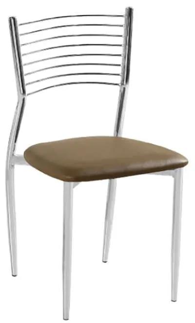 Καρέκλα EVITA Cappuccino PU 44x43x85cm