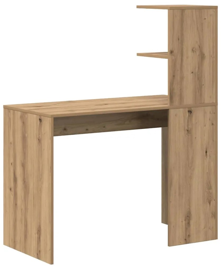 vidaXL Γραφείο artisan δρυς 102 x 50 x 124 εκ. Επεξεργασμένο ξύλο