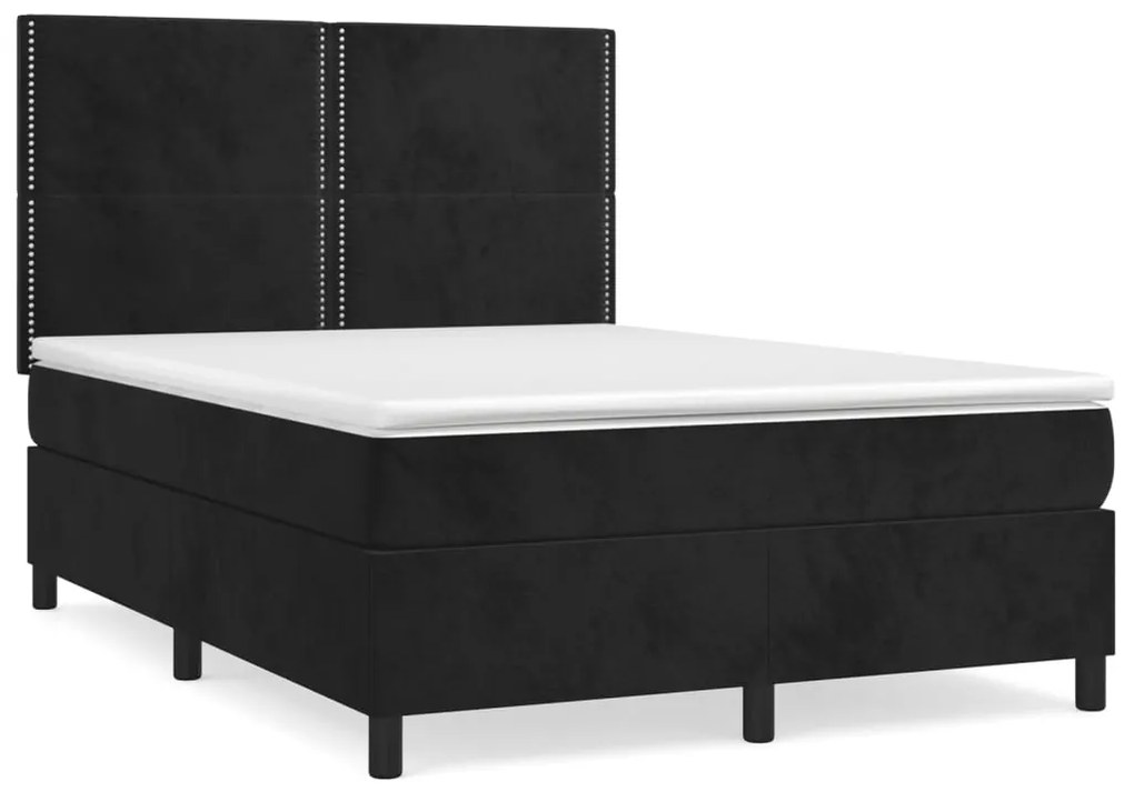 ΚΡΕΒΑΤΙ BOXSPRING ΜΕ ΣΤΡΩΜΑ ΜΑΥΡΟ 140X190 ΕΚ. ΒΕΛΟΥΔΙΝΟ 3142961