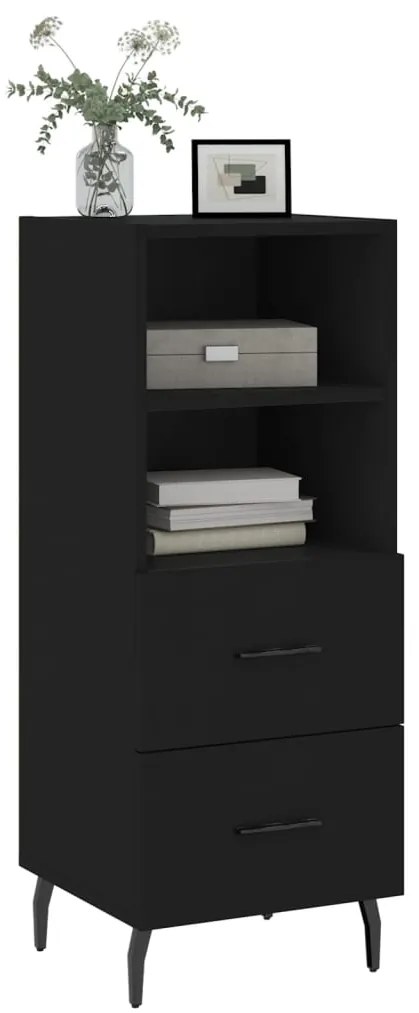vidaXL Ντουλάπι Μαύρο 34,5 x 34 x 90 εκ. από Επεξεργασμένο Ξύλο