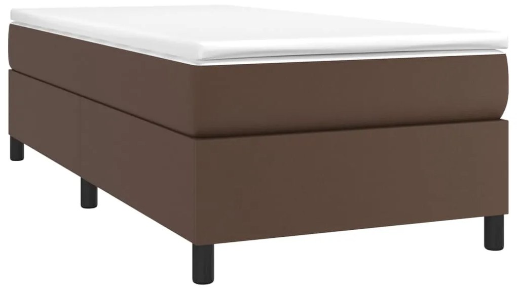 ΠΛΑΙΣΙΟ ΚΡΕΒΑΤΙΟΥ BOXSPRING ΚΑΦΕ 80 X 200 ΕΚ. ΣΥΝΘΕΤΙΚΟ ΔΕΡΜΑ 3121014