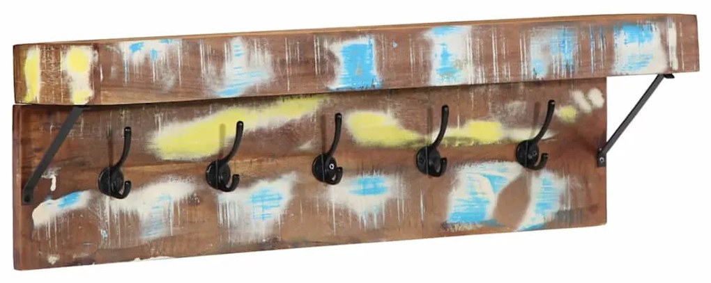 Κρεμάστρα με ράφι Καφέ 73 x 19 x 23 εκ Μασίφ ανακυκλωμένο ξύλο