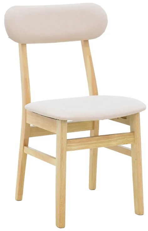 Καρέκλα Gaborn pakoworld σε φυσικό-μπεζ απόχρωση 47x47x81,5εκ