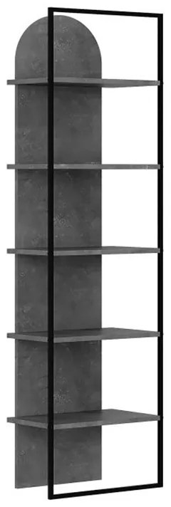 Βιβλιοθήκη Archy Megapap χρώμα γκρι ρετρό 53x31,7x180εκ.
