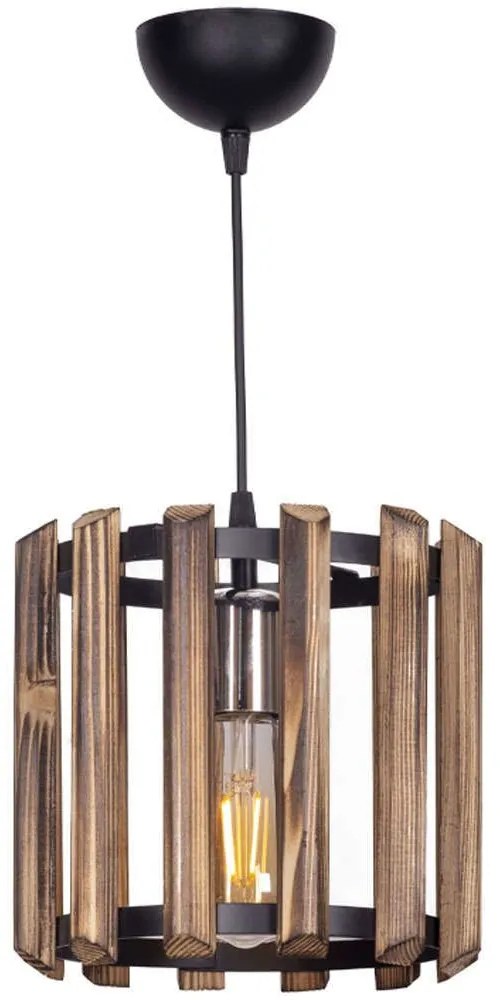 Φωτιστικό Οροφής Bosco 0207374 25x25x65cm 1xE27 60W Brown-Black Megapap Wood