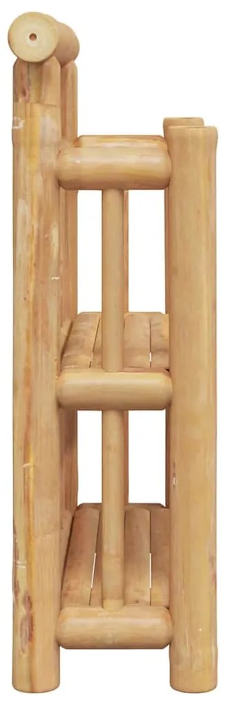 vidaXL Ράφι Τοίχου με ράφι με αποθήκευση Καφέ 40 x 13 x 44 εκ. Μπαμπού