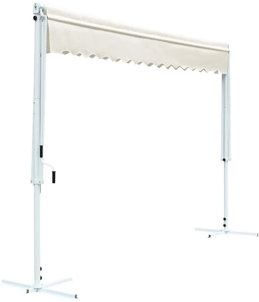 vidaXL Τέντα Μεταφερόμενη με Βραχίονες Κρεμ 4 x 3 μ.