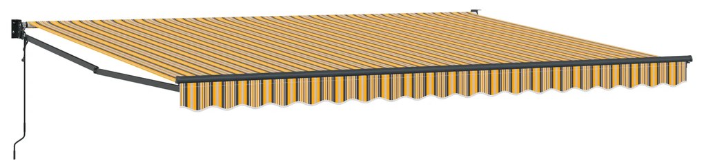 vidaXL Αυτόματη Τέντα Μαζεύει, Πολύχρωμη Ριγέ, 450x300 εκ