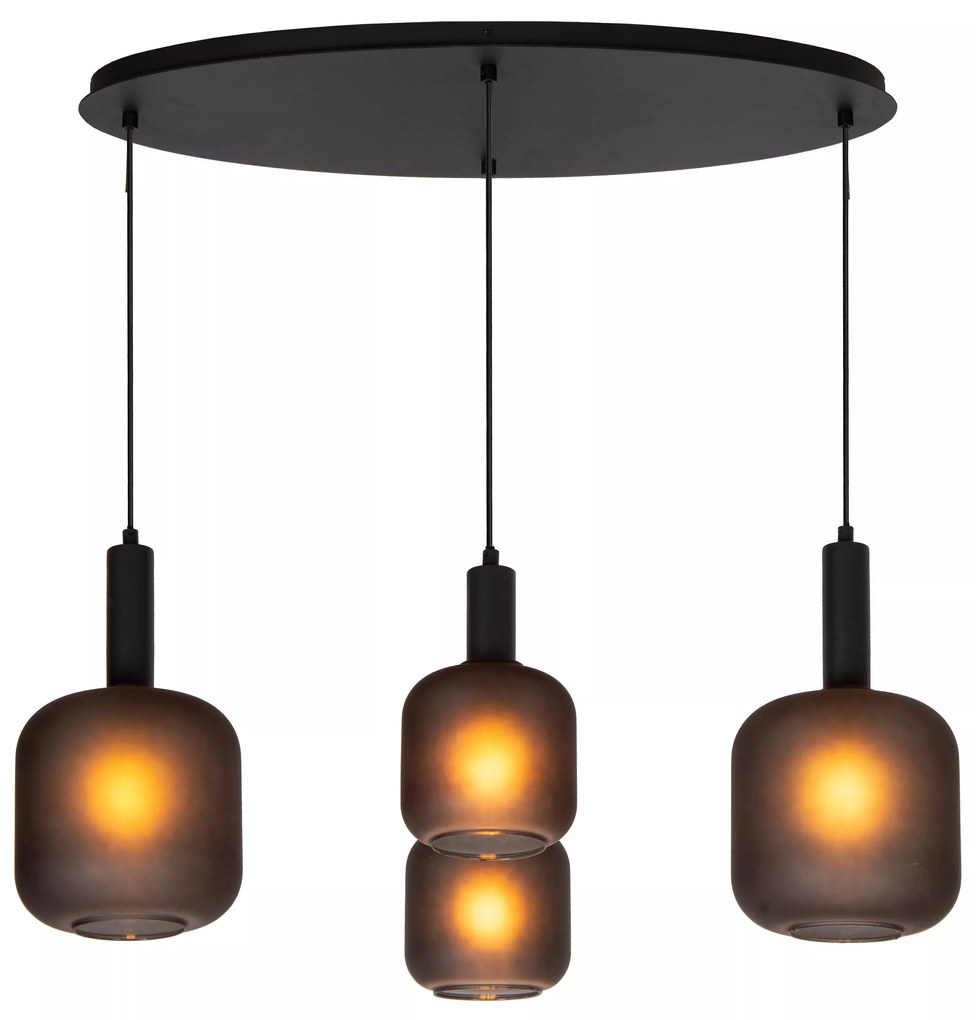 Φωτιστικό Κρεμαστό Lucide 45405-04-30 ELOISE Μαύρο Ματ (Black Mat)|Ανθρακί (Anthracite)
