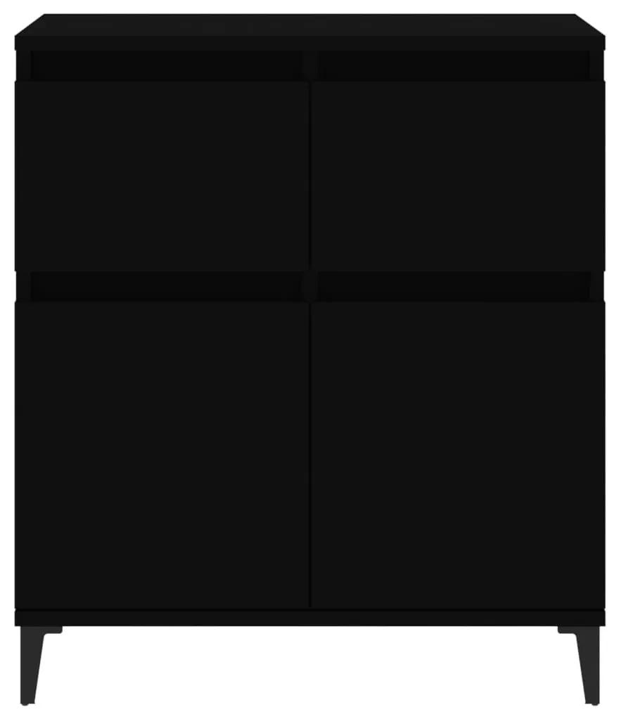 Ντουλάπι Μαύρο 60x35x70 εκ. από Επεξεργασμένο Ξύλο - Μαύρο