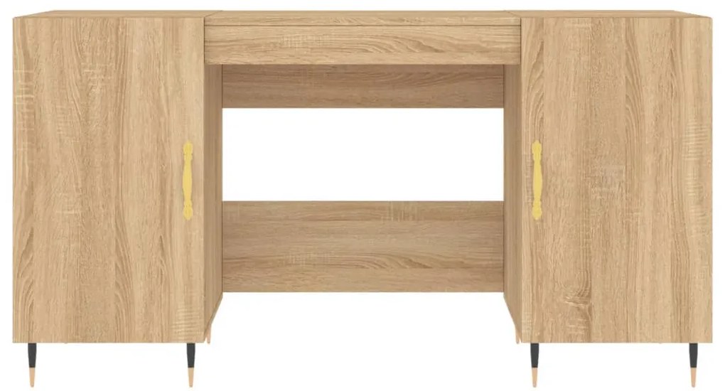 vidaXL Γραφείο Sonoma Δρυς 140 x 50 x 75 εκ. από Επεξεργασμένο Ξύλο